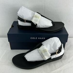 Cole Haan Francine Demi Sandals- Black Leagther- Size 5.5 B- NIB